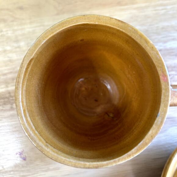 Wood CUP MUG handmade with lid flaw has small crack see pictures - Picture 4 of 8